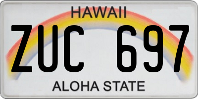 HI license plate ZUC697