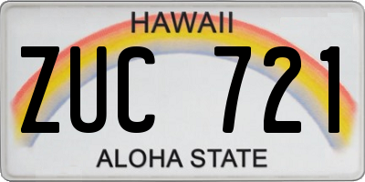 HI license plate ZUC721