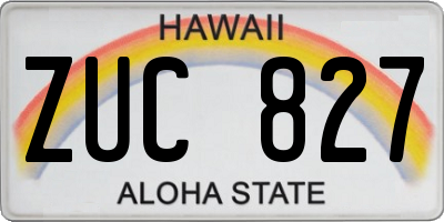 HI license plate ZUC827