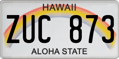 HI license plate ZUC873