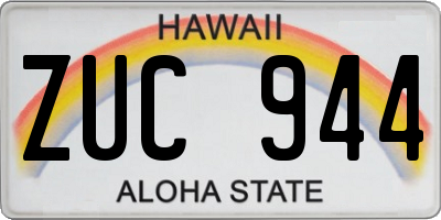 HI license plate ZUC944