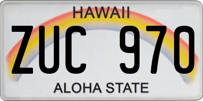 HI license plate ZUC970