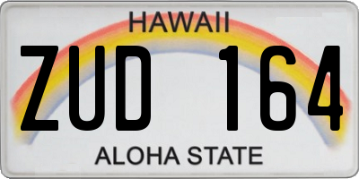 HI license plate ZUD164