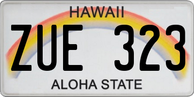 HI license plate ZUE323