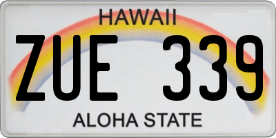 HI license plate ZUE339