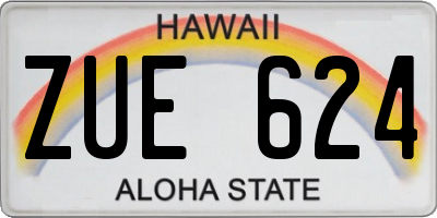 HI license plate ZUE624