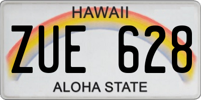 HI license plate ZUE628