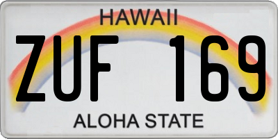 HI license plate ZUF169