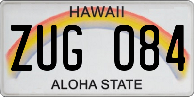 HI license plate ZUG084