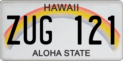 HI license plate ZUG121