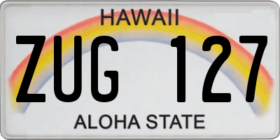 HI license plate ZUG127