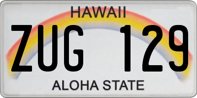 HI license plate ZUG129