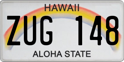 HI license plate ZUG148