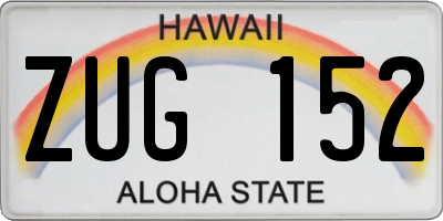 HI license plate ZUG152