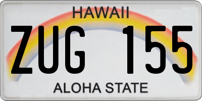 HI license plate ZUG155