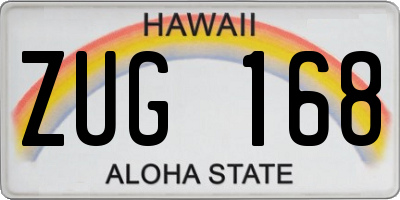 HI license plate ZUG168
