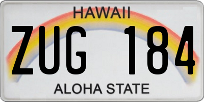 HI license plate ZUG184