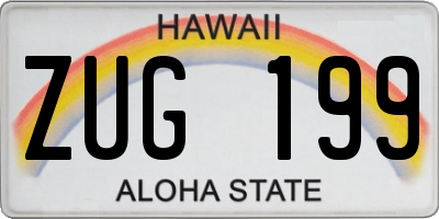 HI license plate ZUG199
