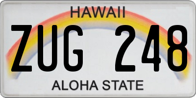 HI license plate ZUG248