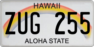 HI license plate ZUG255