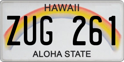 HI license plate ZUG261
