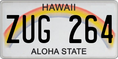 HI license plate ZUG264