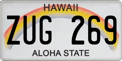 HI license plate ZUG269