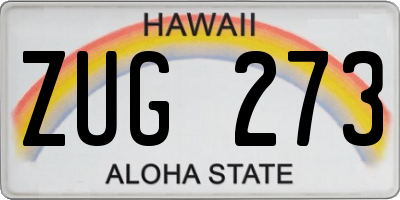 HI license plate ZUG273