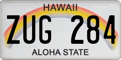 HI license plate ZUG284