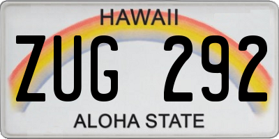 HI license plate ZUG292
