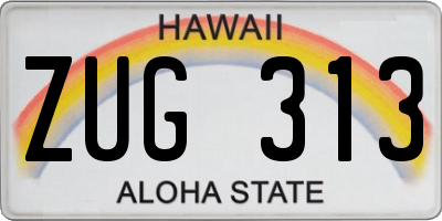 HI license plate ZUG313
