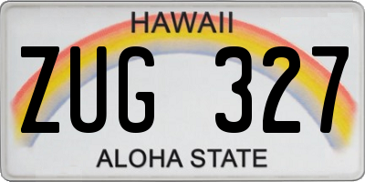 HI license plate ZUG327