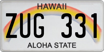 HI license plate ZUG331