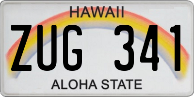 HI license plate ZUG341
