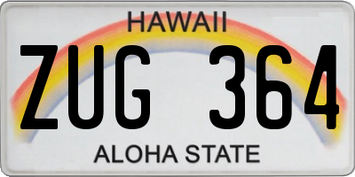 HI license plate ZUG364