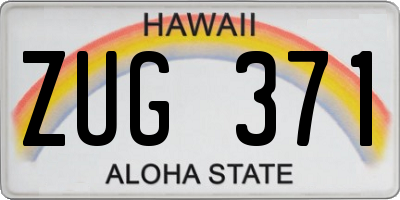 HI license plate ZUG371