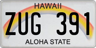 HI license plate ZUG391