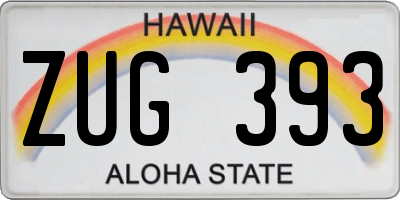 HI license plate ZUG393