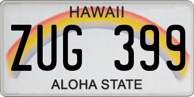 HI license plate ZUG399