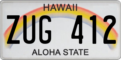 HI license plate ZUG412