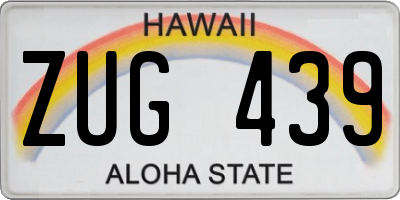 HI license plate ZUG439