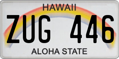 HI license plate ZUG446