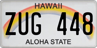 HI license plate ZUG448