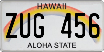 HI license plate ZUG456