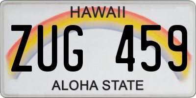 HI license plate ZUG459