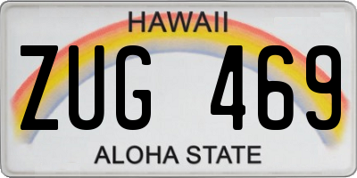 HI license plate ZUG469