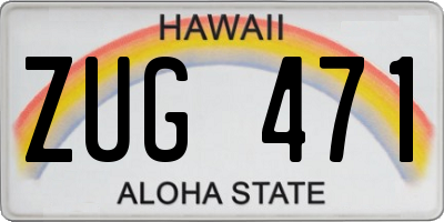 HI license plate ZUG471