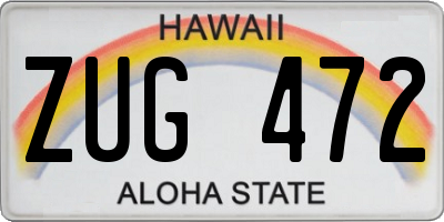 HI license plate ZUG472