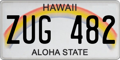 HI license plate ZUG482