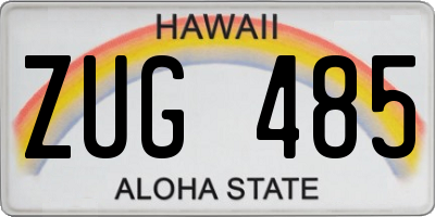 HI license plate ZUG485